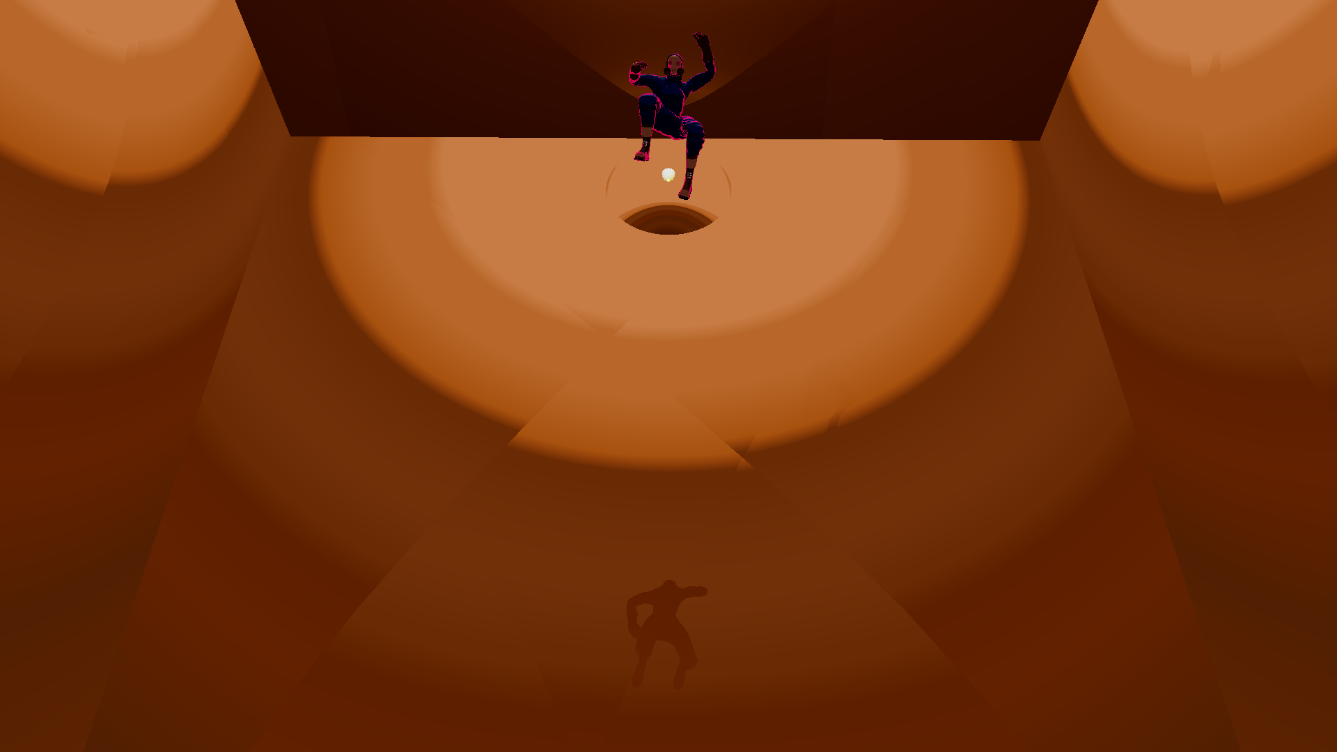 Anya falling.
