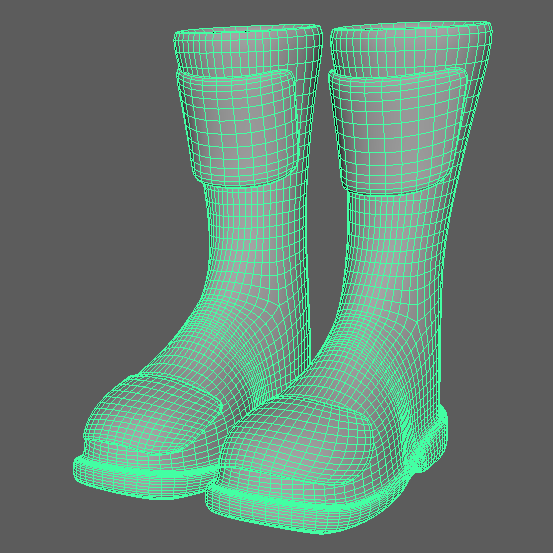 Boots wireframe.